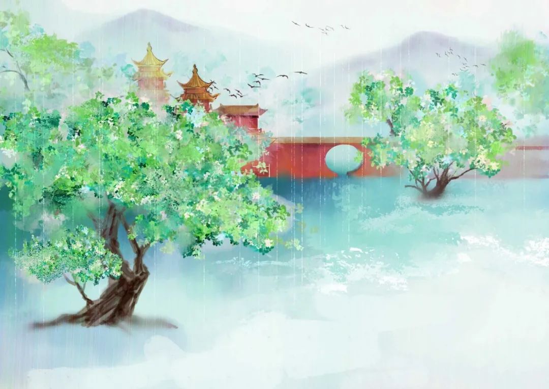 10首最美春雨诗词,雨中春树,溪边柳绿,惊艳了整个春天