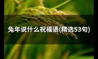 关于兔年说什么祝福语(51句)大全