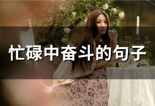 忙碌中奋斗的句子(精选68句)