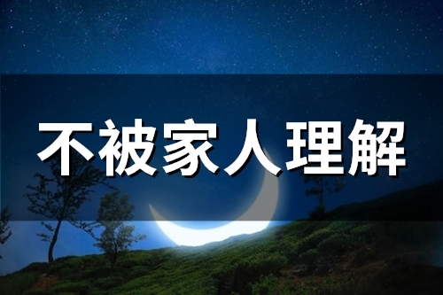 不被家人理解的心情的句子(共82句)