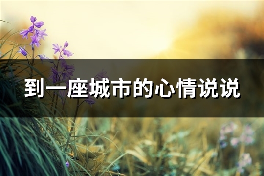 到一座城市的心情说说(实用96句)