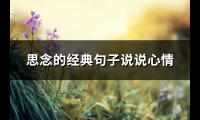 思念的经典句子说说心情(必备109句)【图】