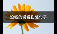 没钱的说说伤感句子(热门80句)【图】