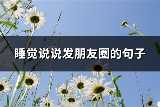 睡觉说说发朋友圈的句子(精选94句)