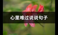 心里难过说说句子(优选66句)【图】