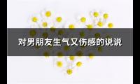 对男朋友生气又伤感的说说(通用36句)【图】