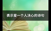 表示爱一个人决心的诗句(必备34句)【图】