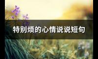 特别烦的心情说说短句(精选74句)【图】