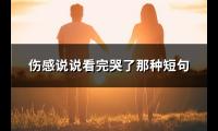 伤感说说看完哭了那种短句(精选60句)【图】