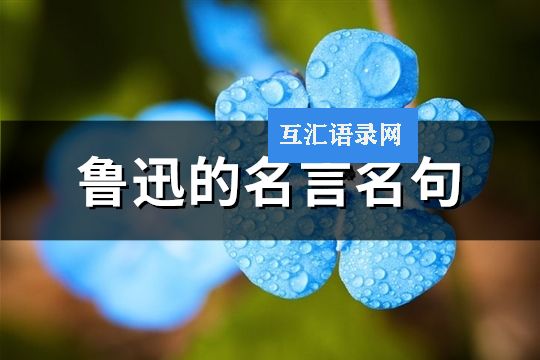 鲁迅的名言名句(优选240句)