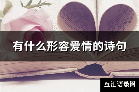 有什么形容爱情的诗句(优选141句)