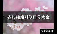 农村结婚对联口号大全