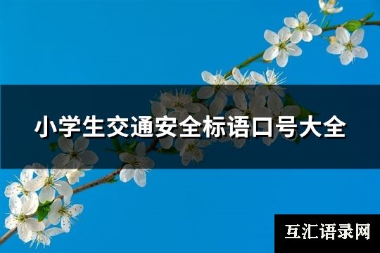 小学生交通安全标语口号大全