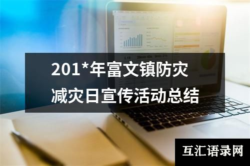 201*年富文镇防灾减灾日宣传活动总结