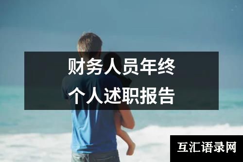 财务人员年终个人述职报告