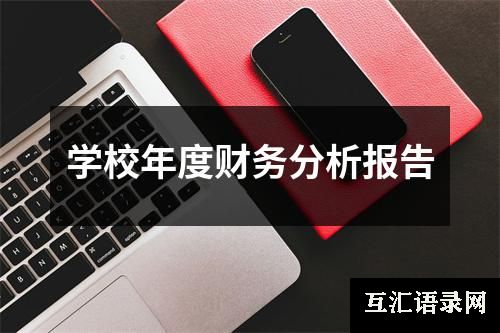 学校年度财务分析报告
