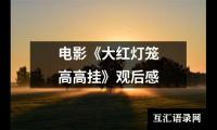电影《大红灯笼高高挂》观后感