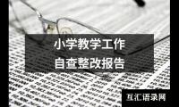 小学教学工作自查整改报告