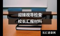 关于迎接视导检查校长汇报材料（共6篇）