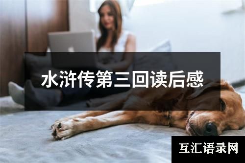 水浒传第三回读后感