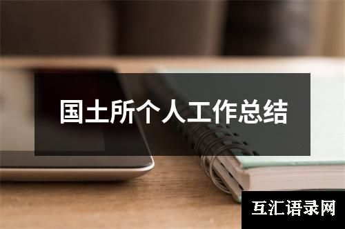国土所个人工作总结