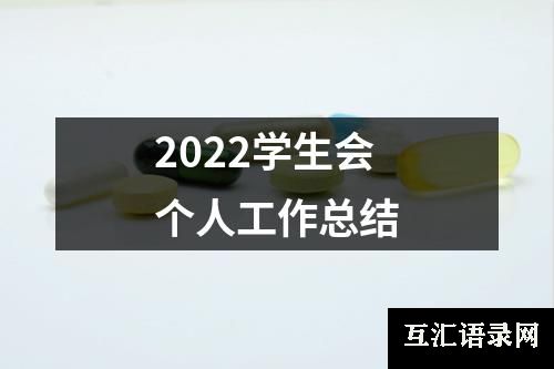2022学生会个人工作总结