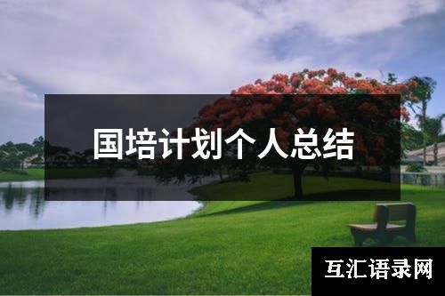 国培计划个人总结