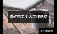 关于煤矿电工个人工作总结（锦集17篇）