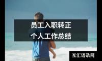 关于员工入职转正个人工作总结（通用14篇）