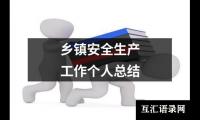 关于乡镇安全生产工作个人总结（共17篇）