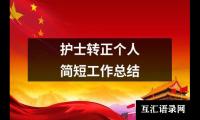 关于护士转正个人简短工作总结（共19篇）