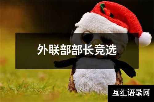 外联部部长竞选