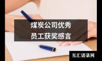关于煤炭公司优秀员工获奖感言（共12篇）