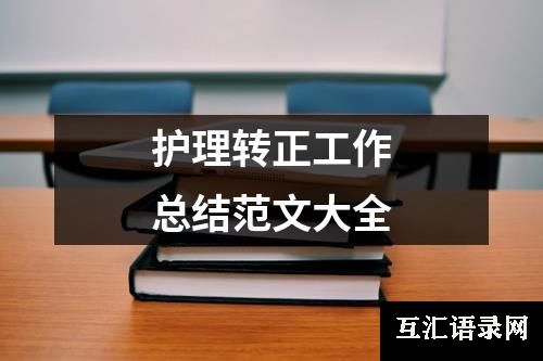 护理转正工作总结范文大全