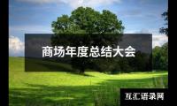 关于商场年度总结大会（共12篇）