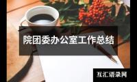 关于院团委办公室工作总结（共17篇）