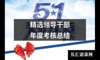 关于精选领导干部年度考核总结（精选12篇）