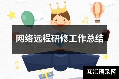 网络远程研修工作总结
