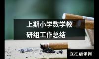 关于上期小学数学教研组工作总结（通用18篇）