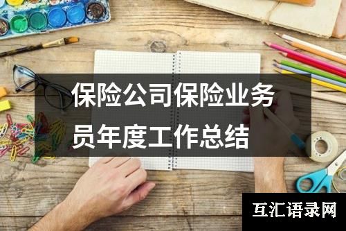 保险公司保险业务员年度工作总结