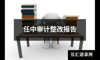 关于任中审计整改报告（合集16篇）