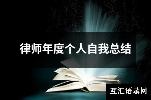 律师年度个人自我总结