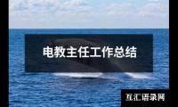 电教主任工作总结