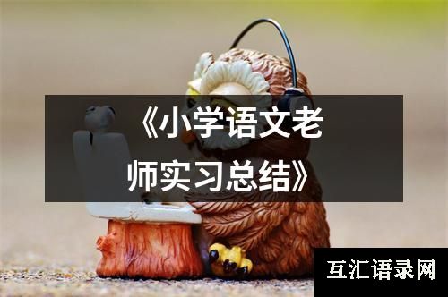 《小学语文老师实习总结》