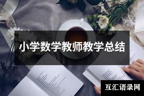 小学数学教师教学总结