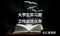 关于大学生实习期工作总结优秀（锦集18篇）