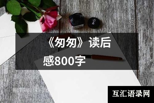 《匆匆》读后感800字