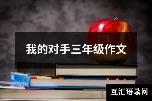 我的对手三年级作文