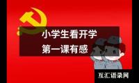 关于小学生看开学第一课有感（共12篇）