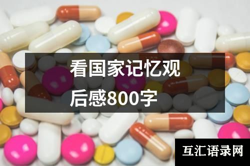 看国家记忆观后感800字